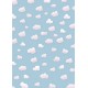 petits nuages roses sur fond bleu - petit