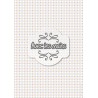 Petits carrés roses et beiges accrochés - stamp