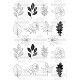 Feuilles et fleurs à découper - noir - stamp