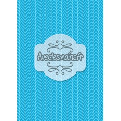 Chevrons irréguliers blancs sur fond turquoise - stamp