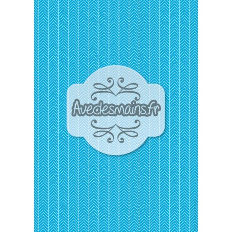 Chevrons irréguliers blancs sur fond turquoise - stamp