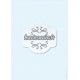 petites feuilles Blanches sur fond bleu clair - stamp