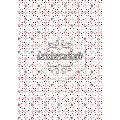 Etoiles rouges - noire  - stamp