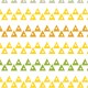 Alignement de triangles troués muticolor - zoom