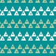 Alignement de triangles troués sur fond bleu - zoom