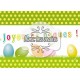 Carte A4 Joyeuses Pâques - œufs couleur sur gazon - stamp
