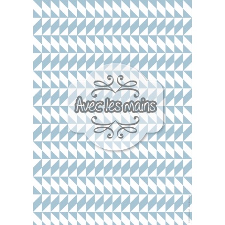 triangles et losanges gris-bleu et blancs - stamp