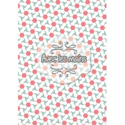 hexagones rose et pentagones blancs - stamp