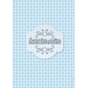 Croix arrondies relief - bleu