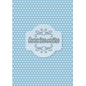Clercles blancs sur fond bleu clair