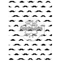 Moustaches noires sur fond blanc - stamp