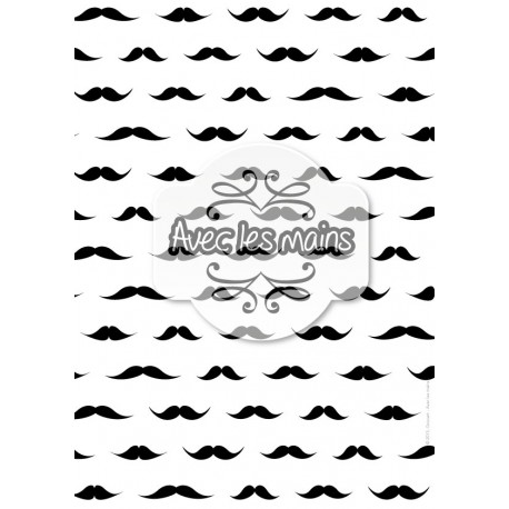Moustaches noires sur fond blanc - stamp