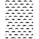 Moustaches noires sur fond blanc - petit