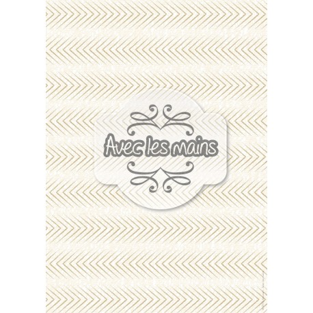 Chevrons or sur fond beige chiffonné - stamp