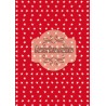 Étoiles blanches sur fond rouge - stamp