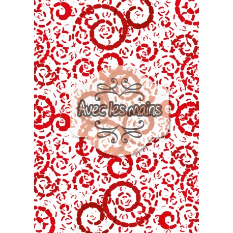 Spirales en boudins - rouge foncé - stamp