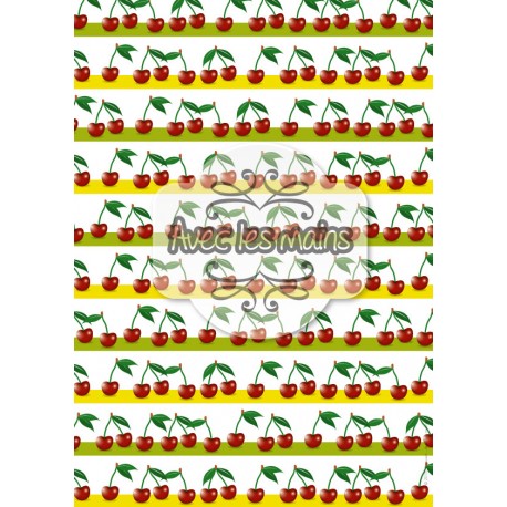 Alignement de cerises - stamp