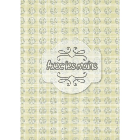 Des points dans des points - Bleu - kaki - stamp
