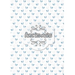 Papillons - bleu - rose - mini pack