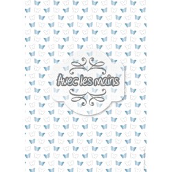 Papillons - bleu - mini pack - stamp