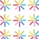 Crayons de couleur en étoile - zoom