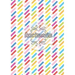 Crayons de couleur en diagonale - stamp