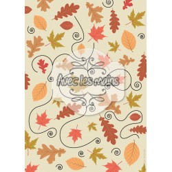 feuilles d'automne en chute - stamp