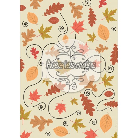 feuilles d'automne en chute - stamp