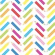 Crayons de couleur en chevrons - zoom