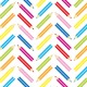 Crayons de couleur en chevrons - zoom