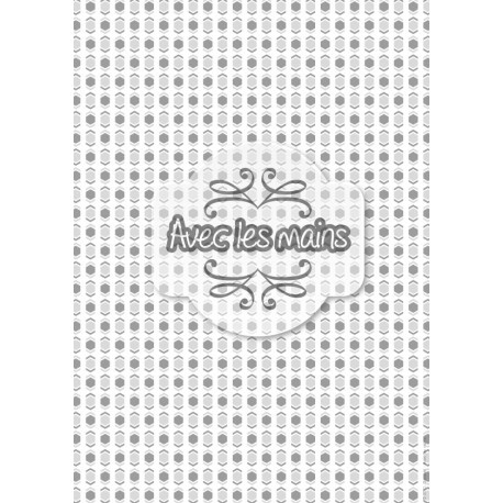 Hexagones et chevrons gris - mini pack - stamp