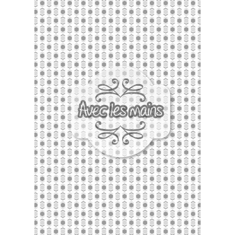 Hexagones et chevrons gris - mini pack - stamp