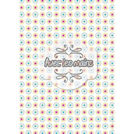 Cercles encerclés multicolores - stamp