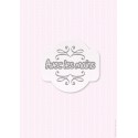 Chevrons Blancs sur fond rose pale