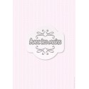 Chevrons Blancs sur fond rose pale