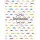 Moustaches multicolores sur fond blanc - stamp