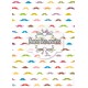 Moustaches multicolores sur fond blanc - stamp